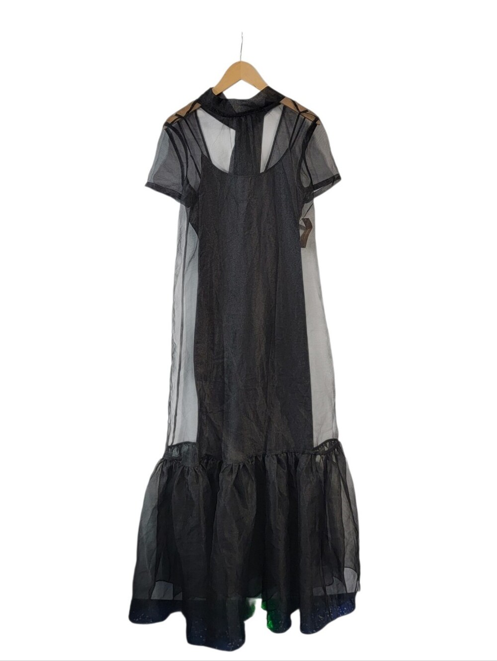 Few Moda Caara Black Sheer Yoke Maxi Dress - Picture 7 of 9